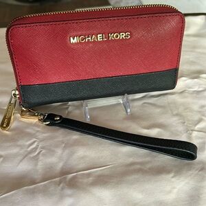 Michael Kors Two-Tone Red and Black Wallet